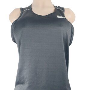 Nike Women's Black White Logo Dri-FIT Sleeveless Pullover Tank Top Size M